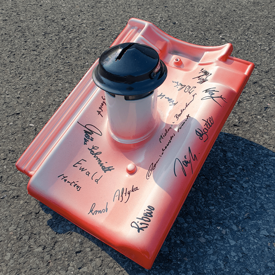 Rosa-farbene Dachpfanne von FLECK